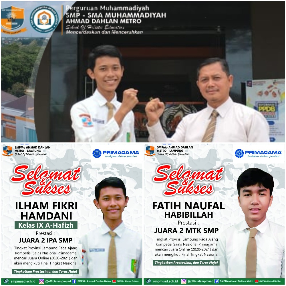 DUA SISWA LOLOS KE NASIONAL SAINS PRIMAGAMA