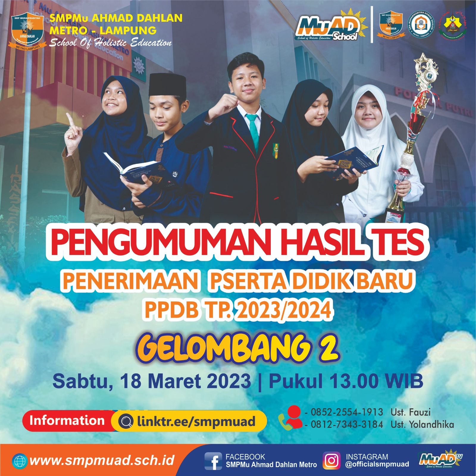 PENGUMUMAN PENERIMAAN PESERTA DIDIK BARU TP 2023 2024 G II