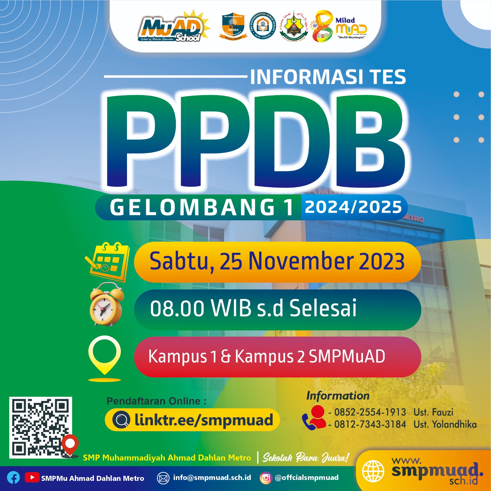 Informasi Tes PPDB Gelombang 1 2024 2025